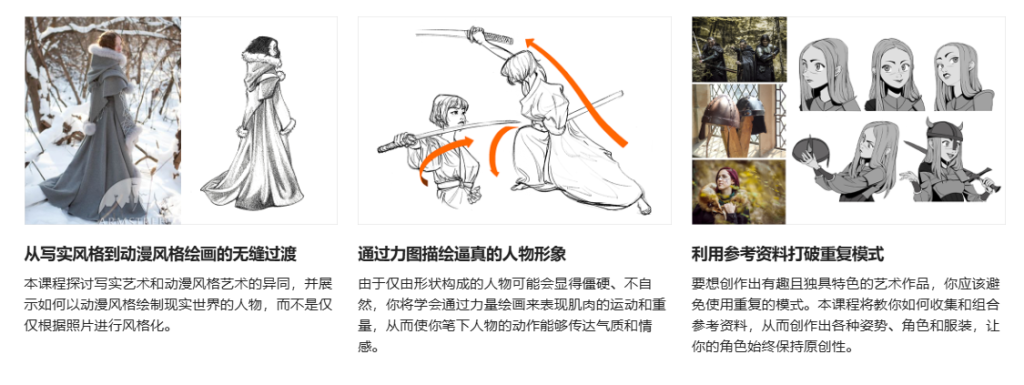 插画师COSMOS的基本形状人物素描：简易方法